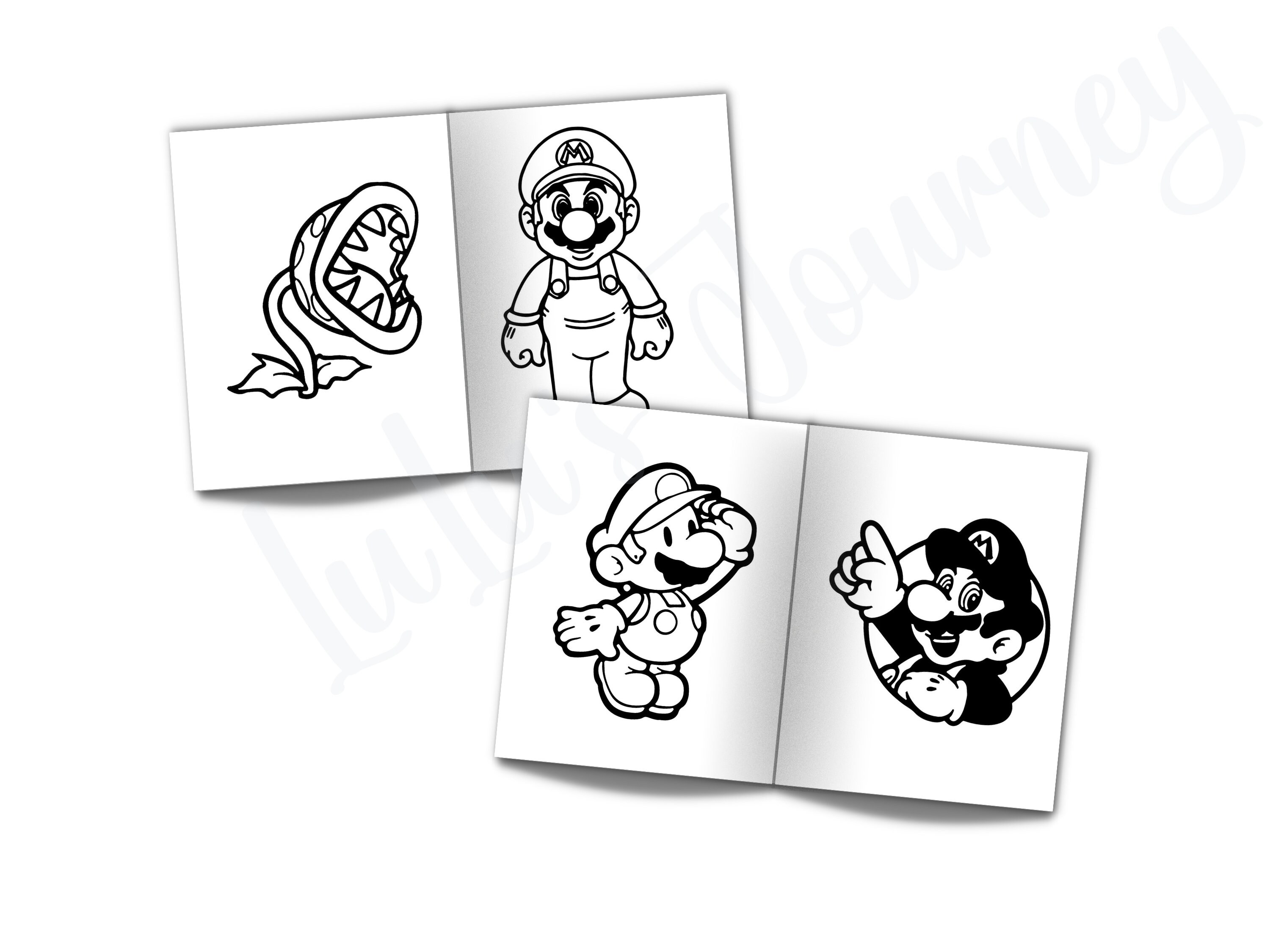 Editable super mario bros coloring pages for canva