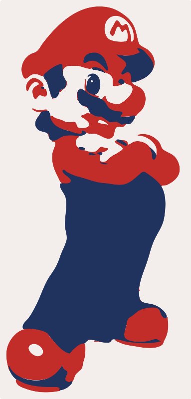 Mario stencil in layers