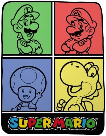 Franco collectibles super mario bedding super soft micro raschel throw in x in official licensed product home kitchen