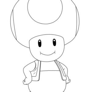 Toad mario coloring pages printable for free download