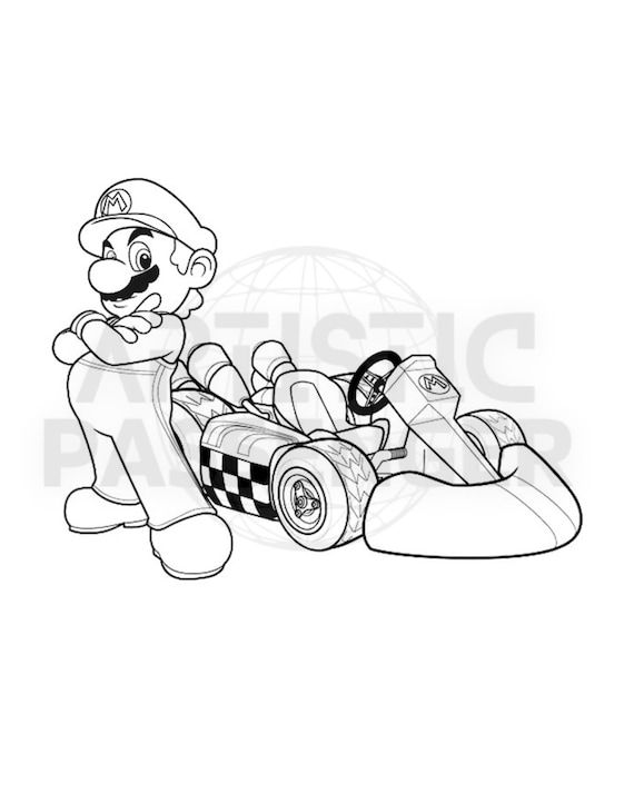 Printable super mario coloring pages for kids printable digital pages instant download