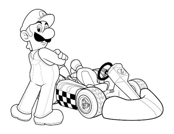 Super mario brothers go cart coloring page color luna mario brothers super mario brothers super mario brothers birthday