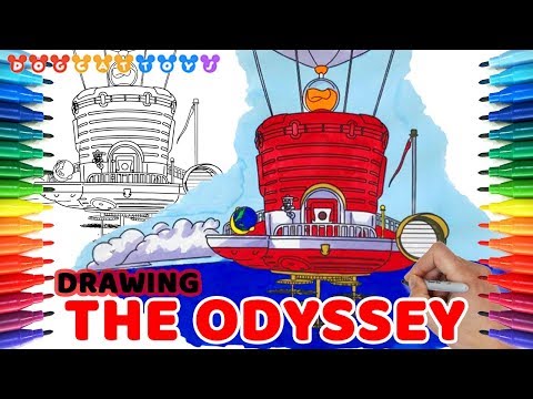How to draw super ario odyssey the odyssey drawing coloring pages for kids