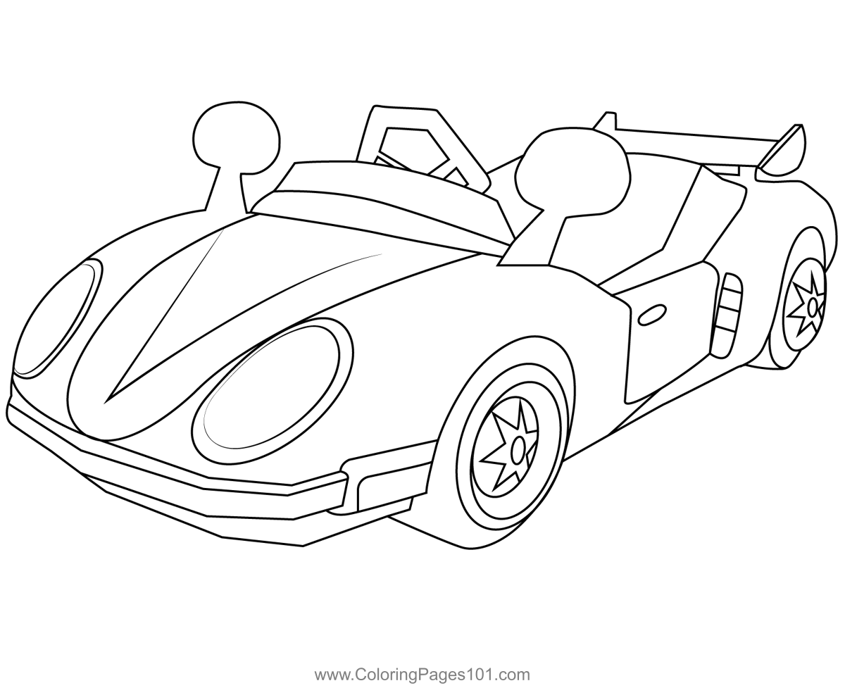 Honeycoupe mario kart coloring page for kids