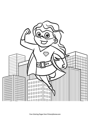 Super mom coloring page â free printable pdf from
