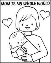 Supermom coloring page mothers day