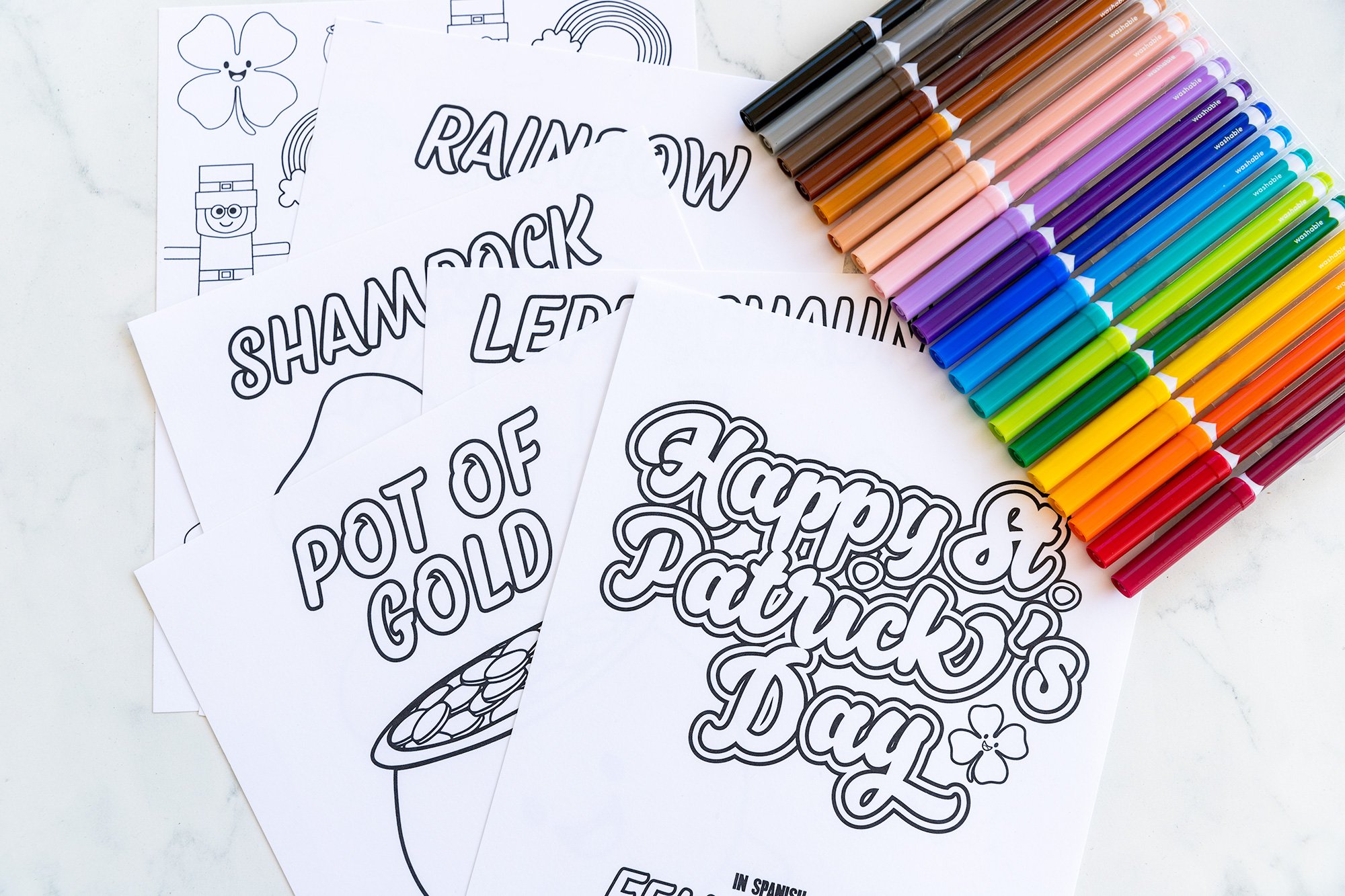 St patricks day printable coloring pages