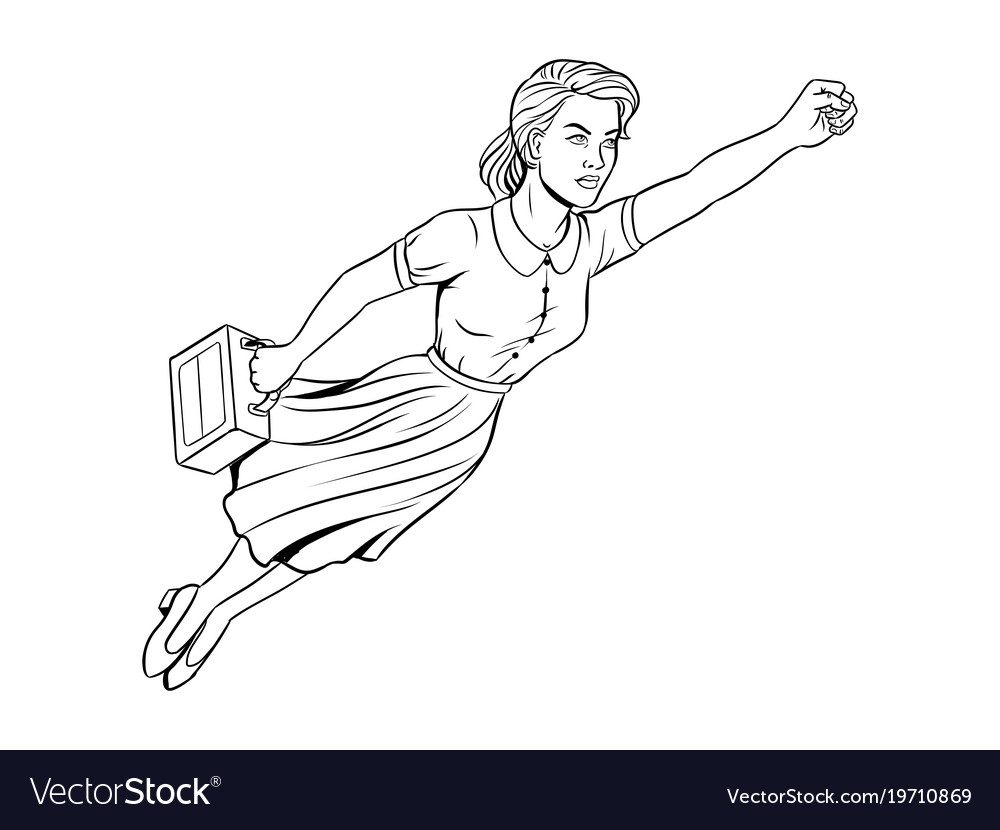 Mother super hero coloring book royalty free vector image