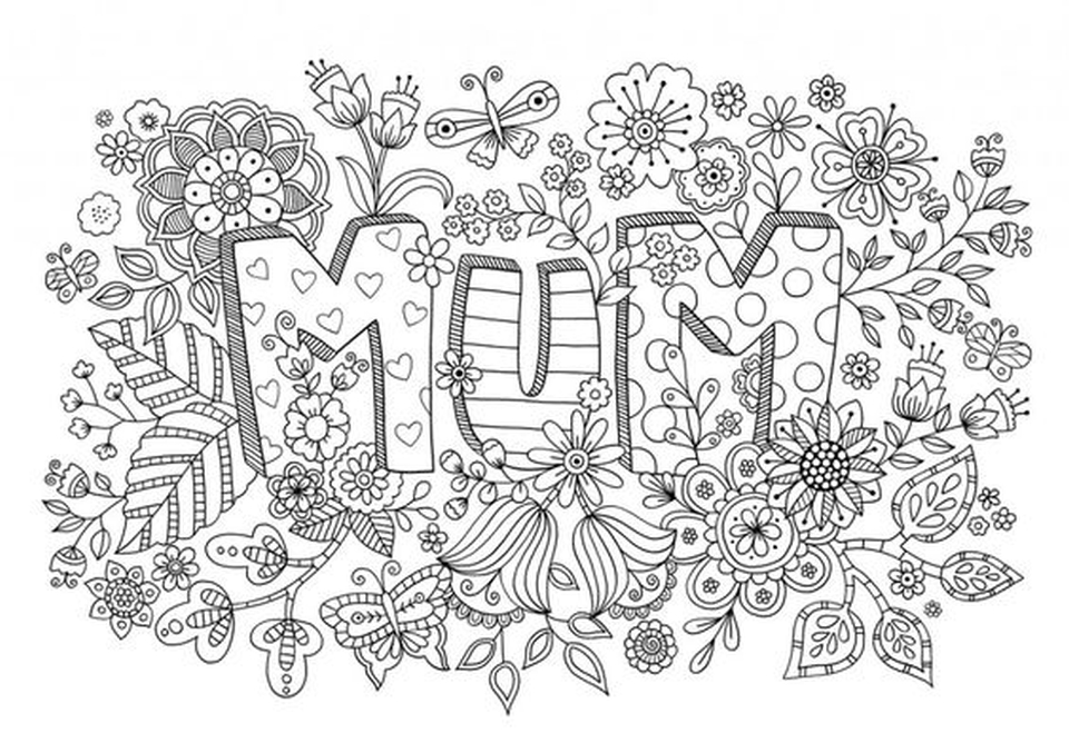 Free printable mothers day coloring pages for adults