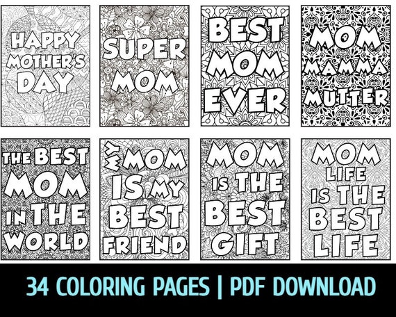 Mothers day coloring book mom your the best printable pdf download