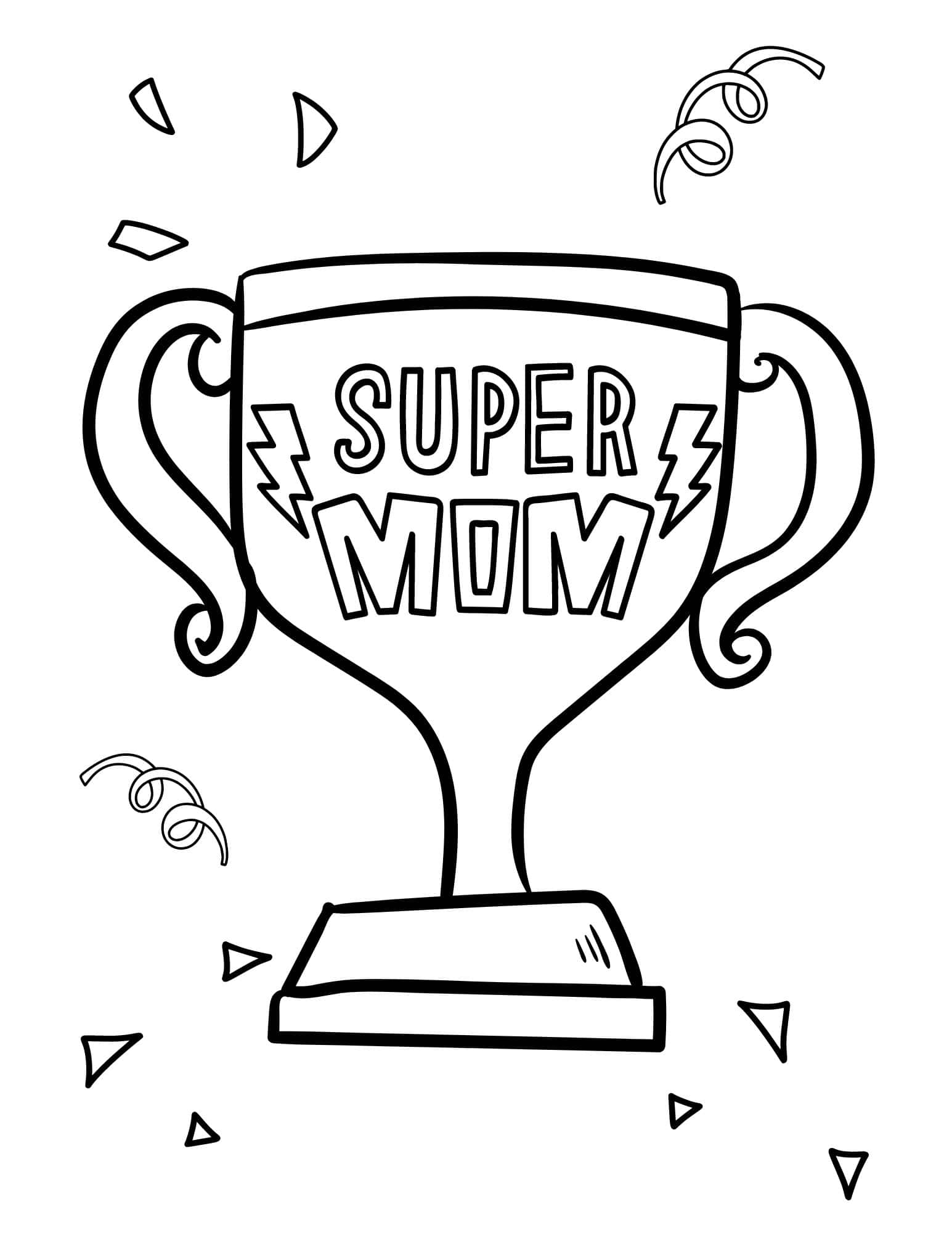 Hearty mothers day coloring pages