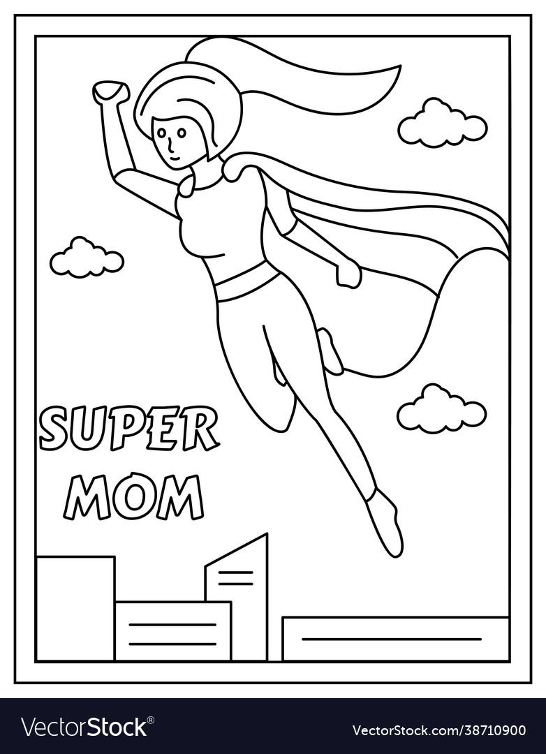 Super mom royalty free vector image