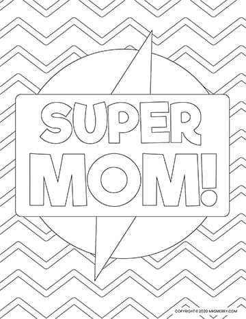 Mothers day coloring pages printable mrs merry
