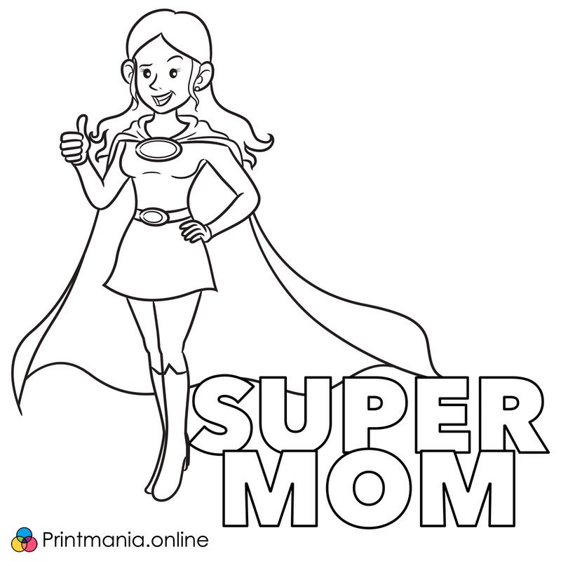 Coloring page mom printable free to download for kids
