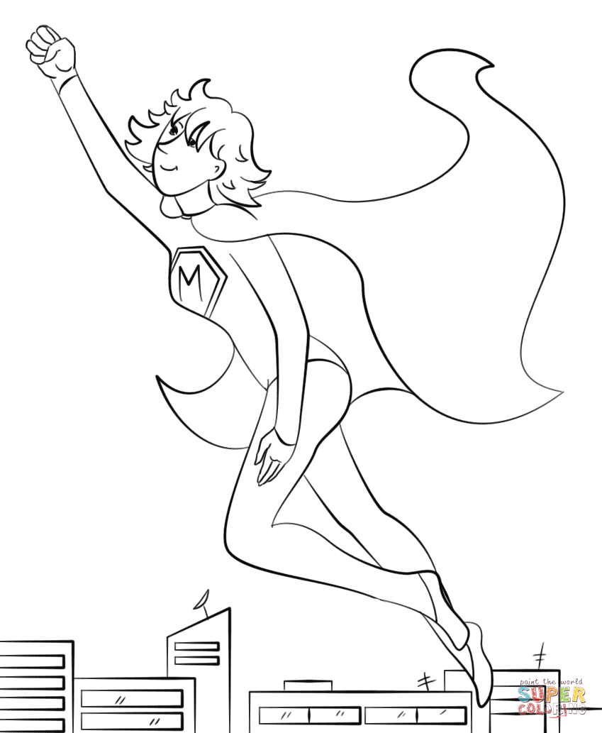 Super mom coloring page free printable coloring pages