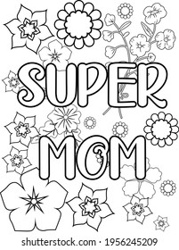 Mothers day coloring page images stock photos d objects vectors