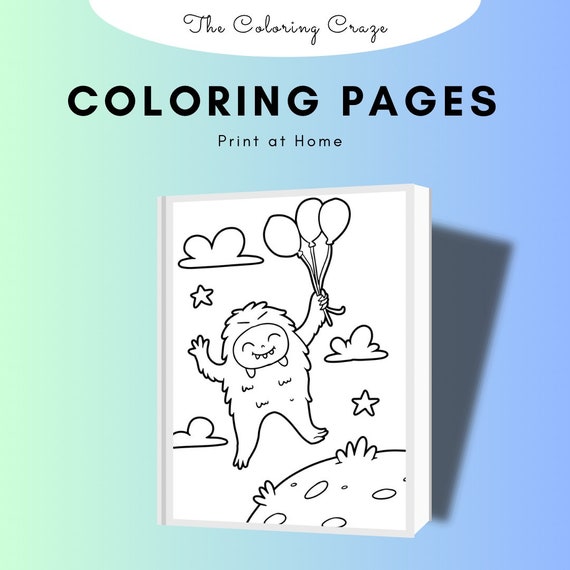 Printable super cute monster coloring pages instant download print at homecraft supplies relaxation create art color