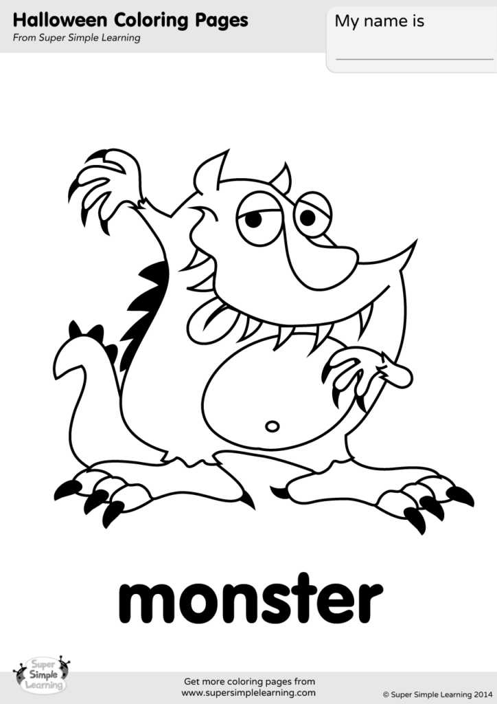 Monster coloring page