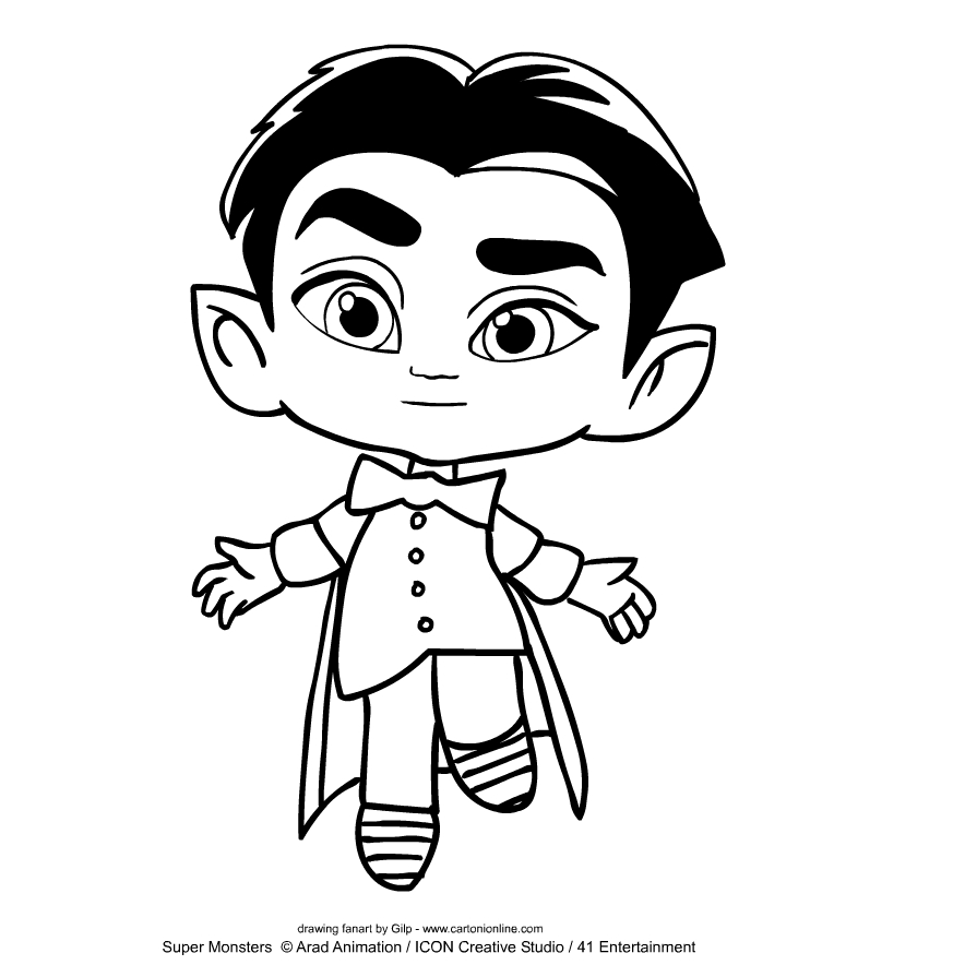 Super monsters coloring page