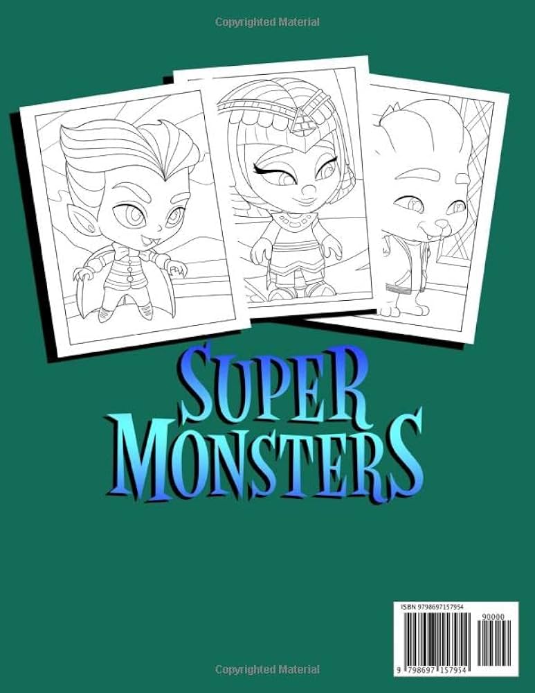 Super monsters coloring book enjoy screenless activity with adorable but not scary monsters suitable for young children heng ivan books