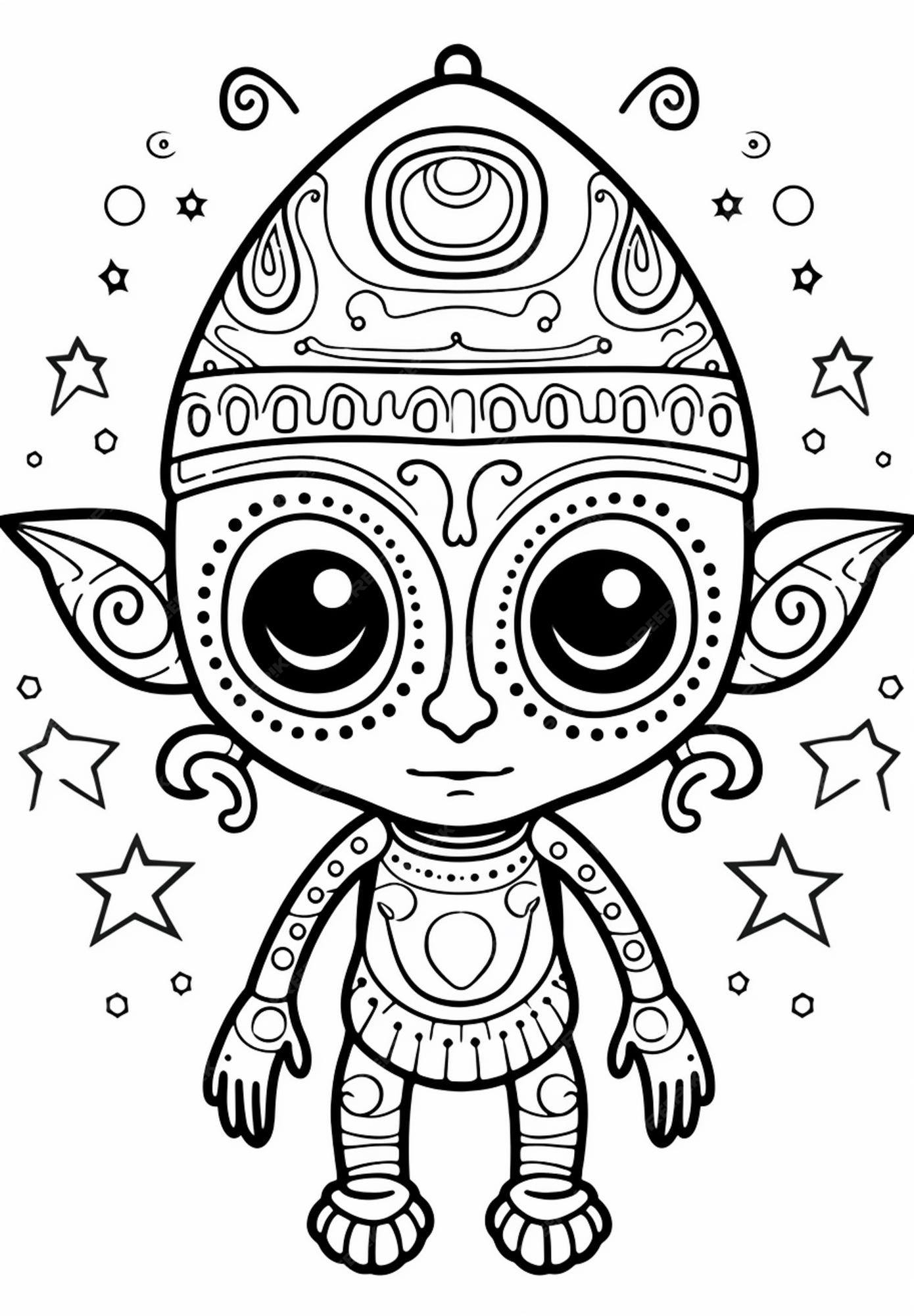 Page coloring pages kids monsters pictures