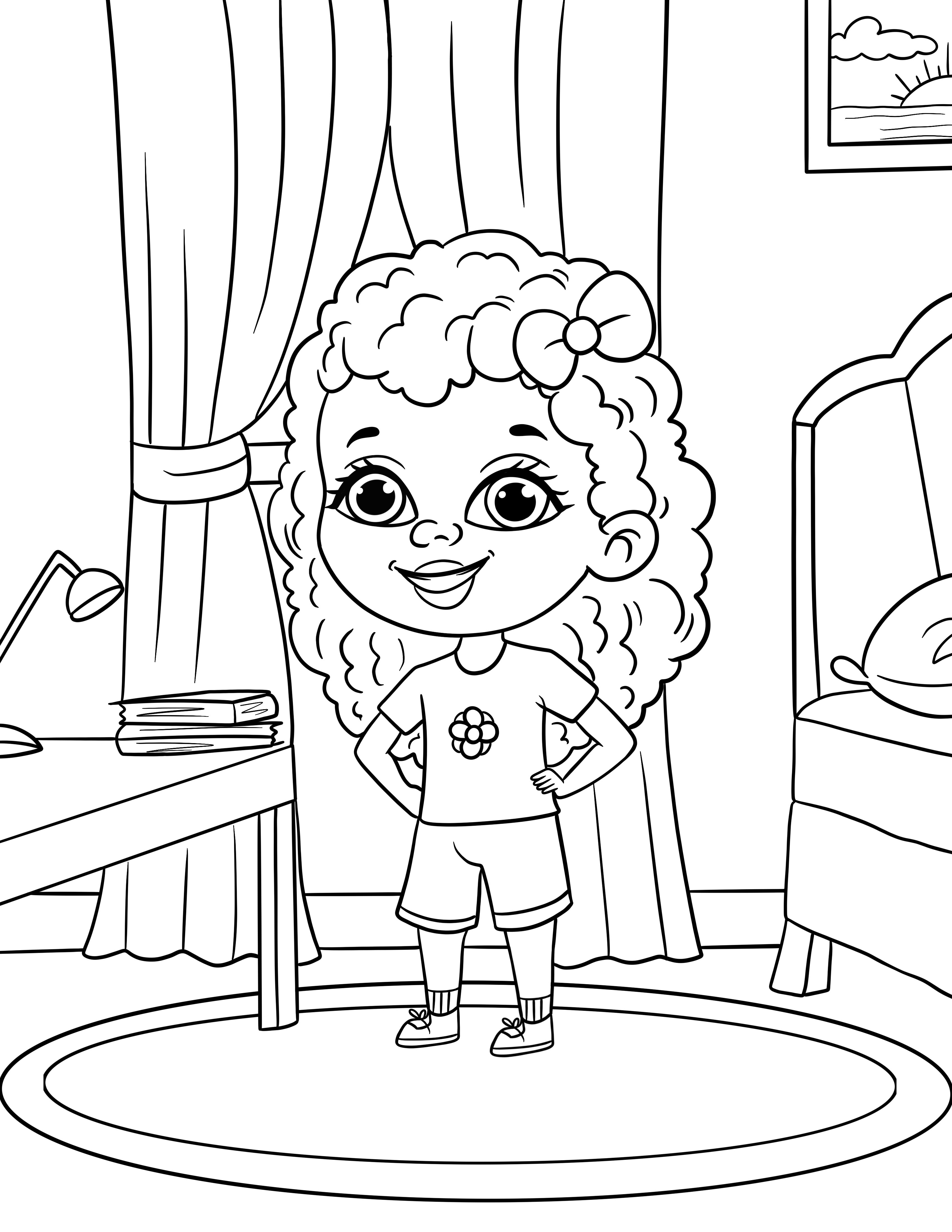 Draw cute coloring book pages for african american kids by graphicsart