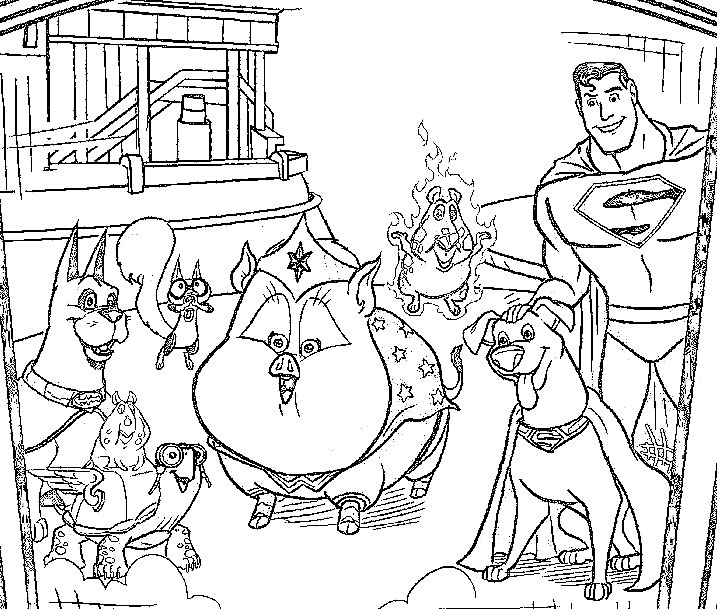Coloring pages dc league of super pets â art art