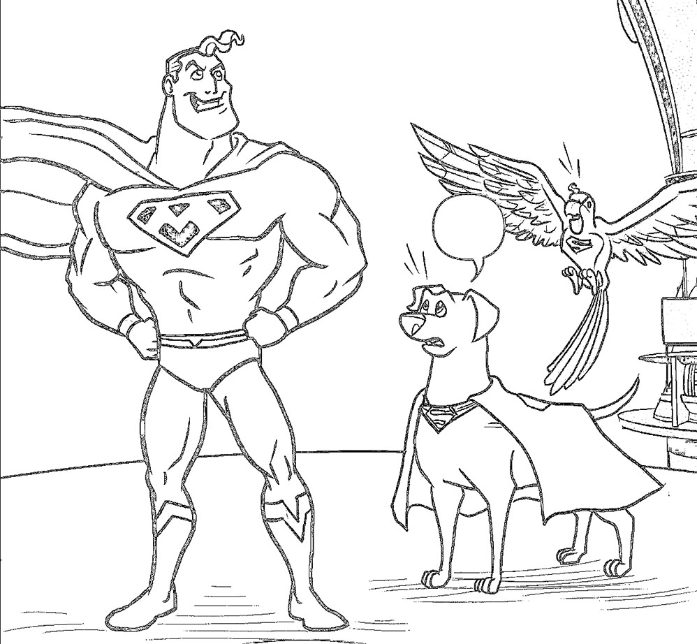 Coloring pages dc league of super pets â art art