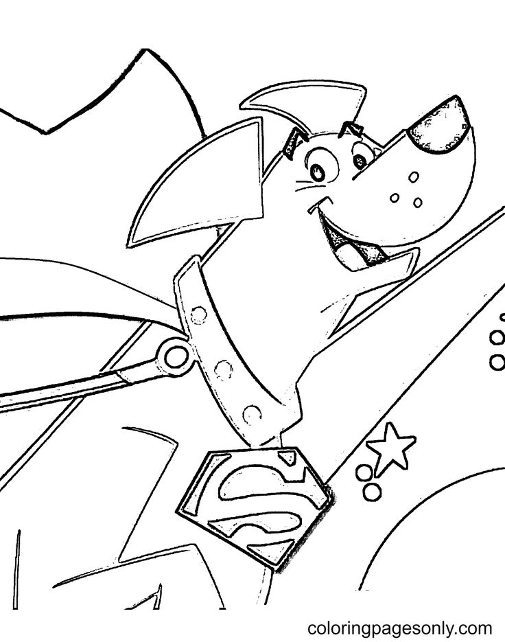 Krypto super pets coloring pages