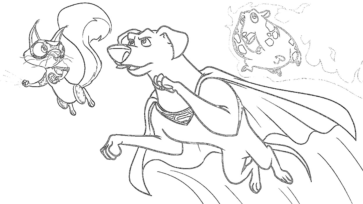 Coloring pages dc league of super pets â art art