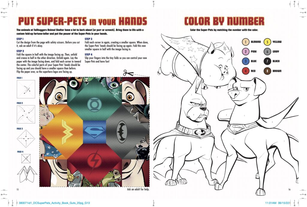 Free printable dc league of super pets coloring pages