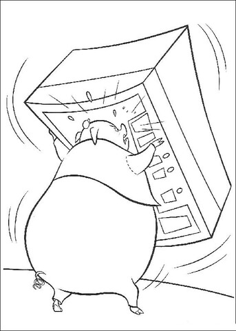 Runt raises the box coloring page free printable coloring pages