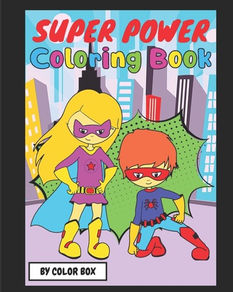 Super power coloring book by color box