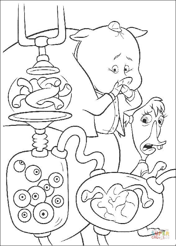 Runt and abbey in the laboratory coloring page free printable coloring pages