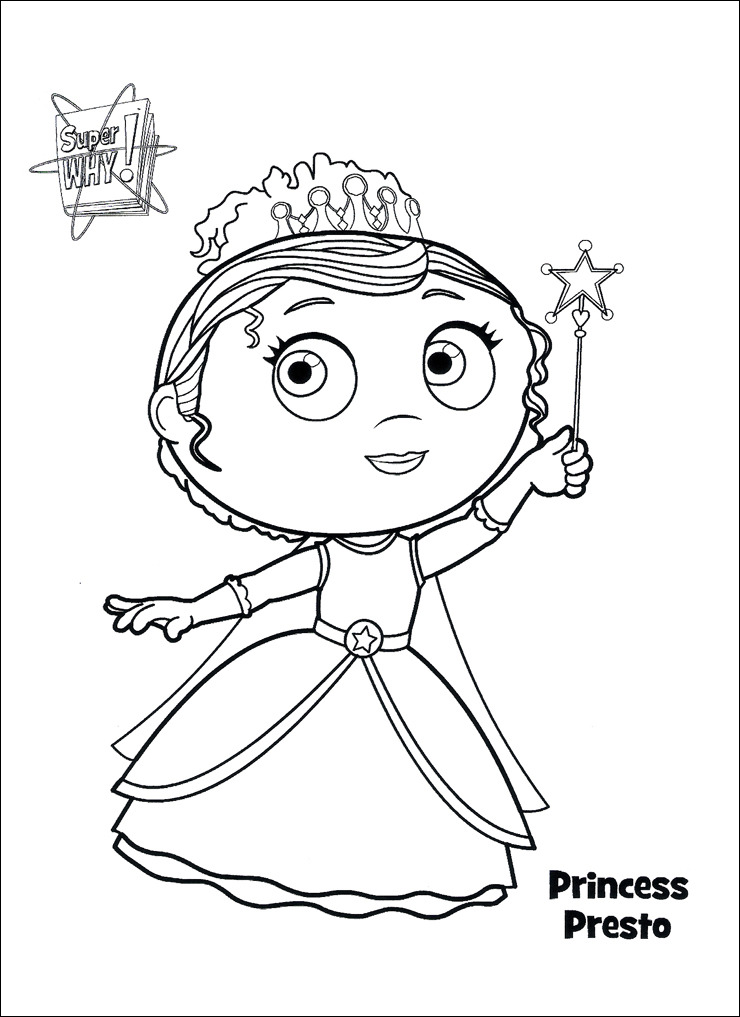 Super why coloring pages