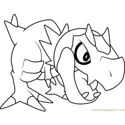Tyrunt pokemon coloring page for kids