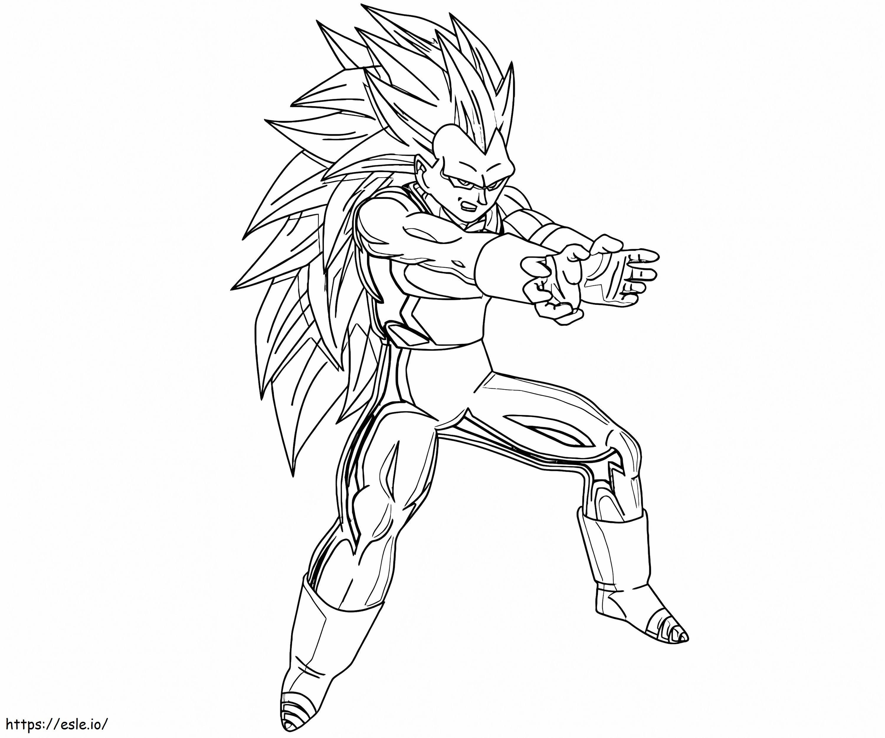 Vegeta super saiyan coloring page