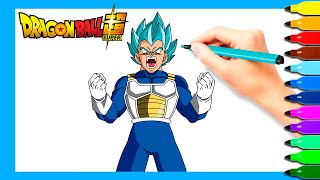Coloring vegeta super saiyan blue evolution dragon ball coloring book