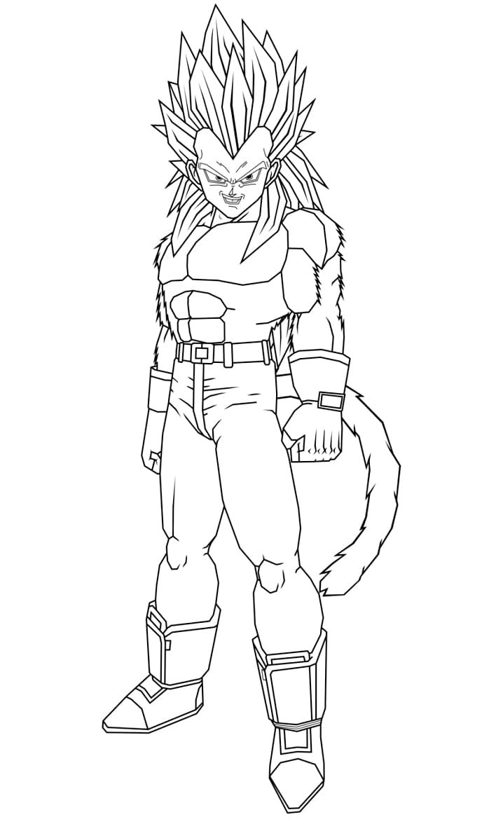 Vegeta ssj coloring page
