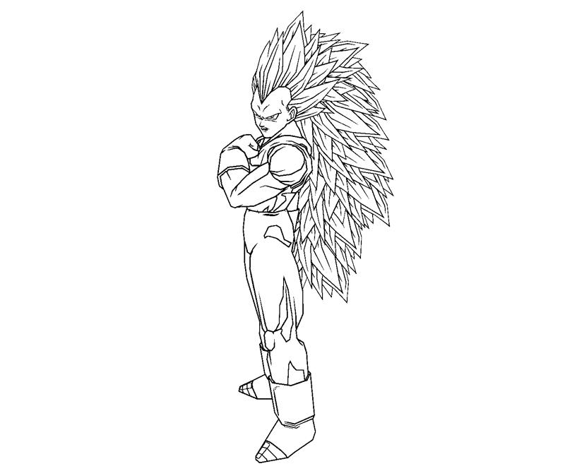 Vegeta coloring crafty teenager