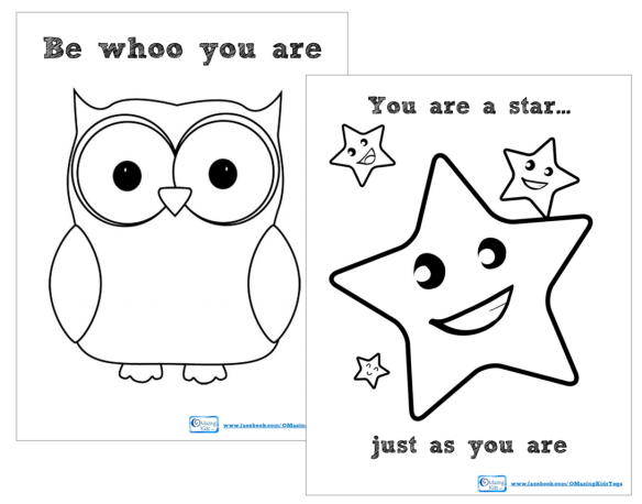 New twinkle twinkle owl star plush characters from super simple learning free printable affirmation coloring pages omazing kids aac consulting