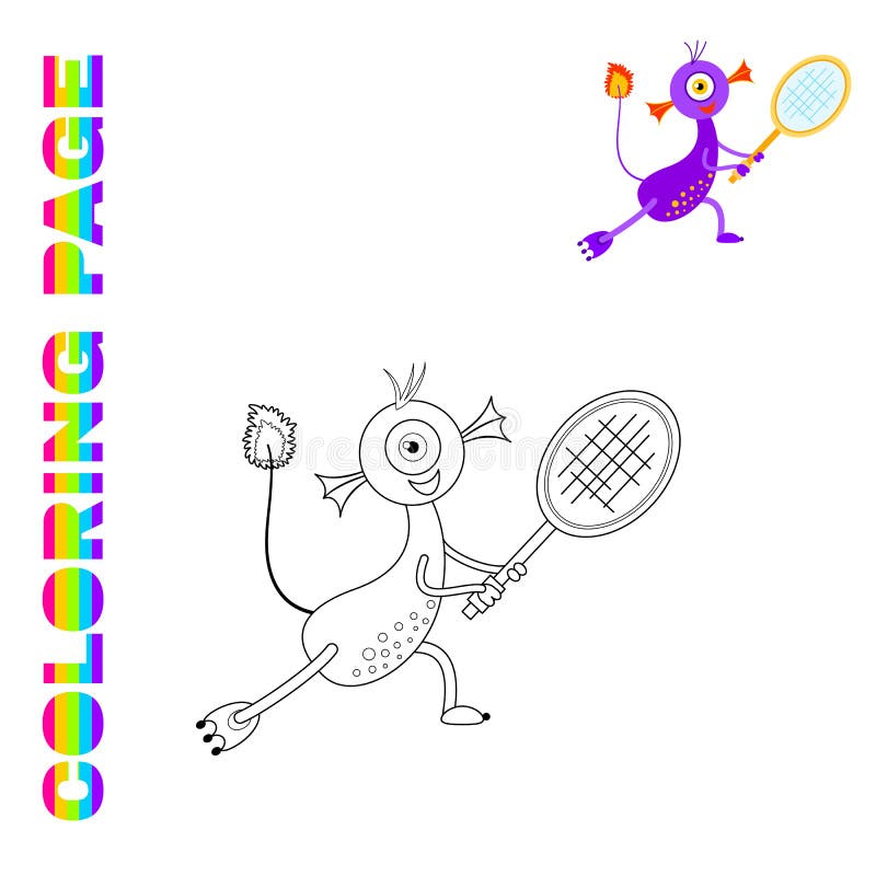 Coloring book kids tennis stock illustrations â coloring book kids tennis stock illustrations vectors clipart