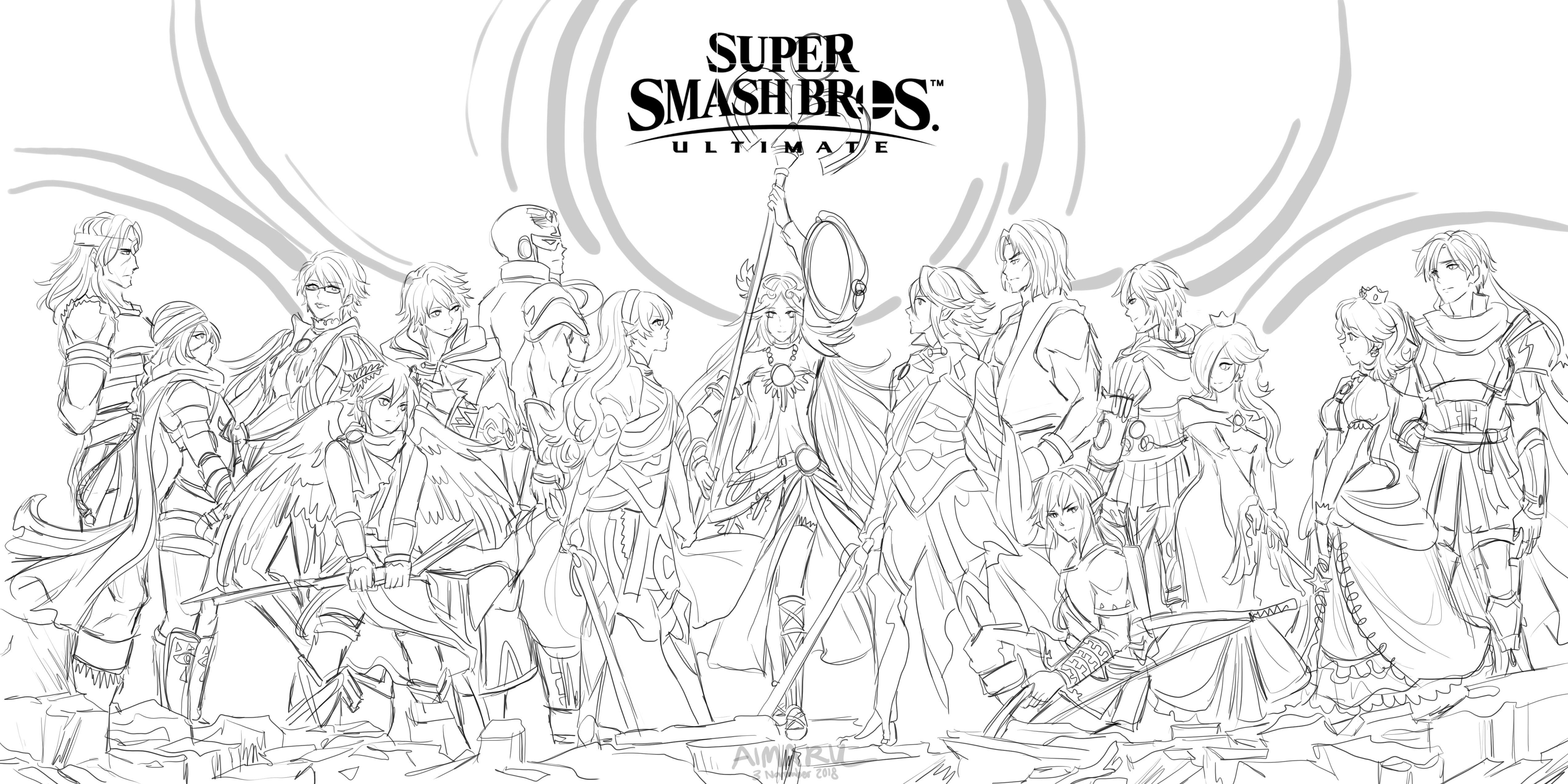 Oc art sketch of smash x fire emblem fates will probably remain a wip forever d rsmashbrosultimate