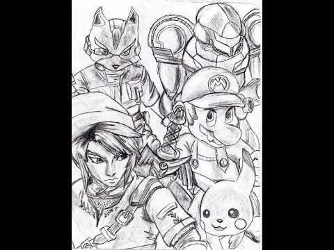 Drawing every character in super smash brothers ultimate r smashbrosultimate