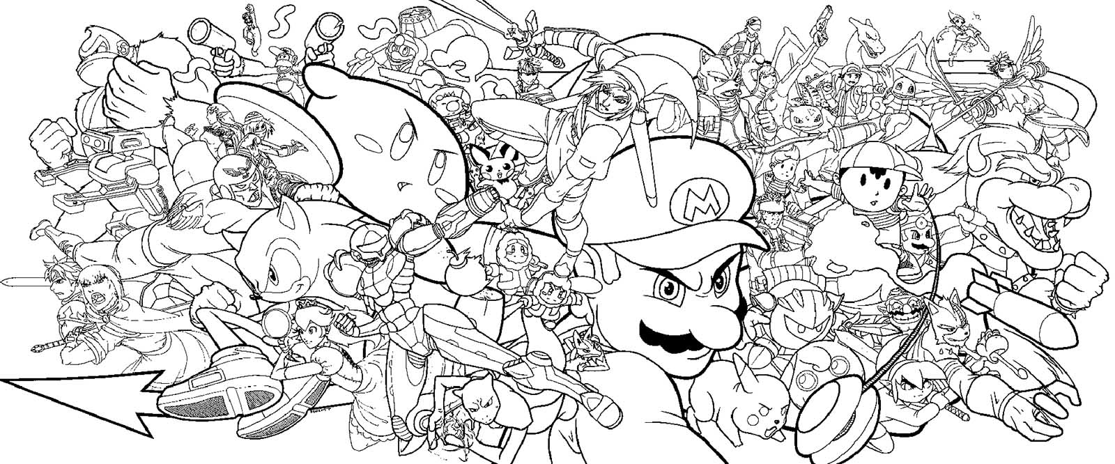 Super smash bros coloring pages â having fun with children