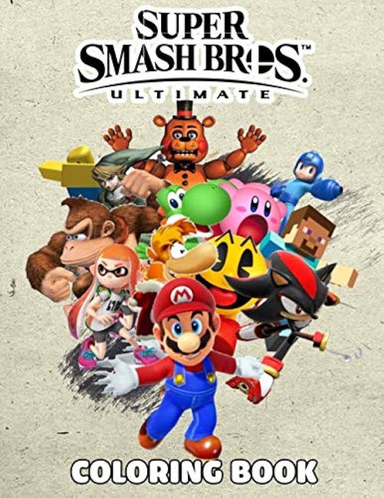 Super smash bros coloring book over coloring pages about super smash bros exclusive artistic illustrations for girls and boy of all ages shirley sipes books
