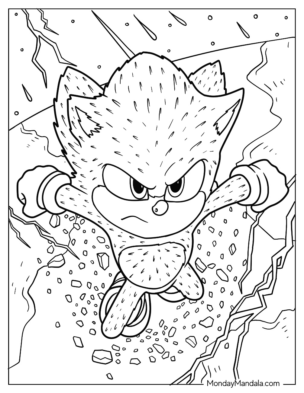 Super sonic coloring pages free pdf printables