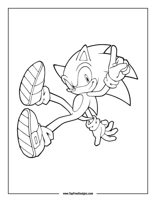 Sonic coloring pages