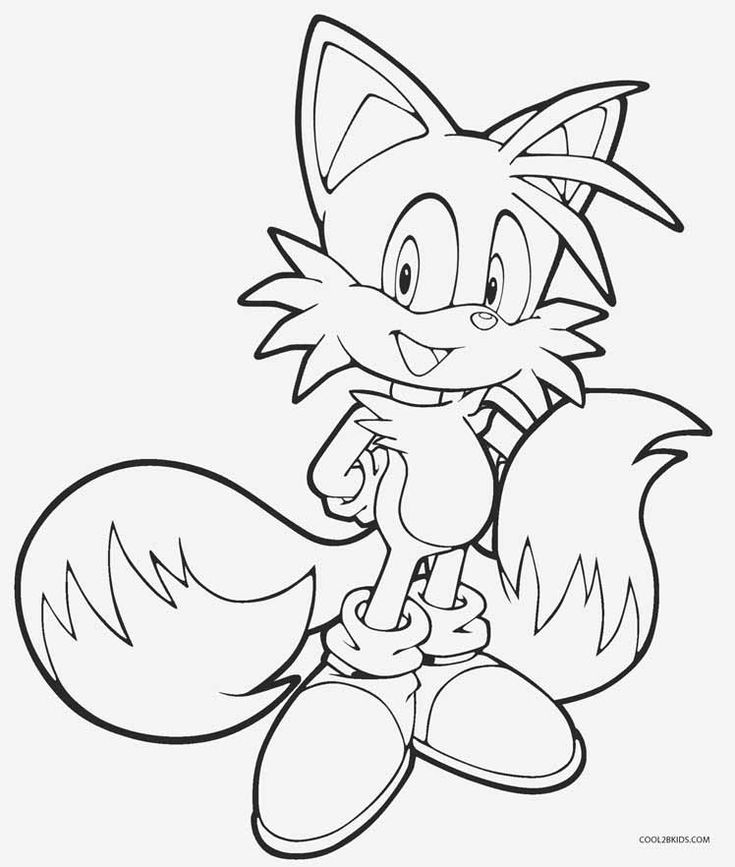 Printable sonic coloring pages for kids coolbkids cartoon coloring pages free printable coloring pages fox coloring page