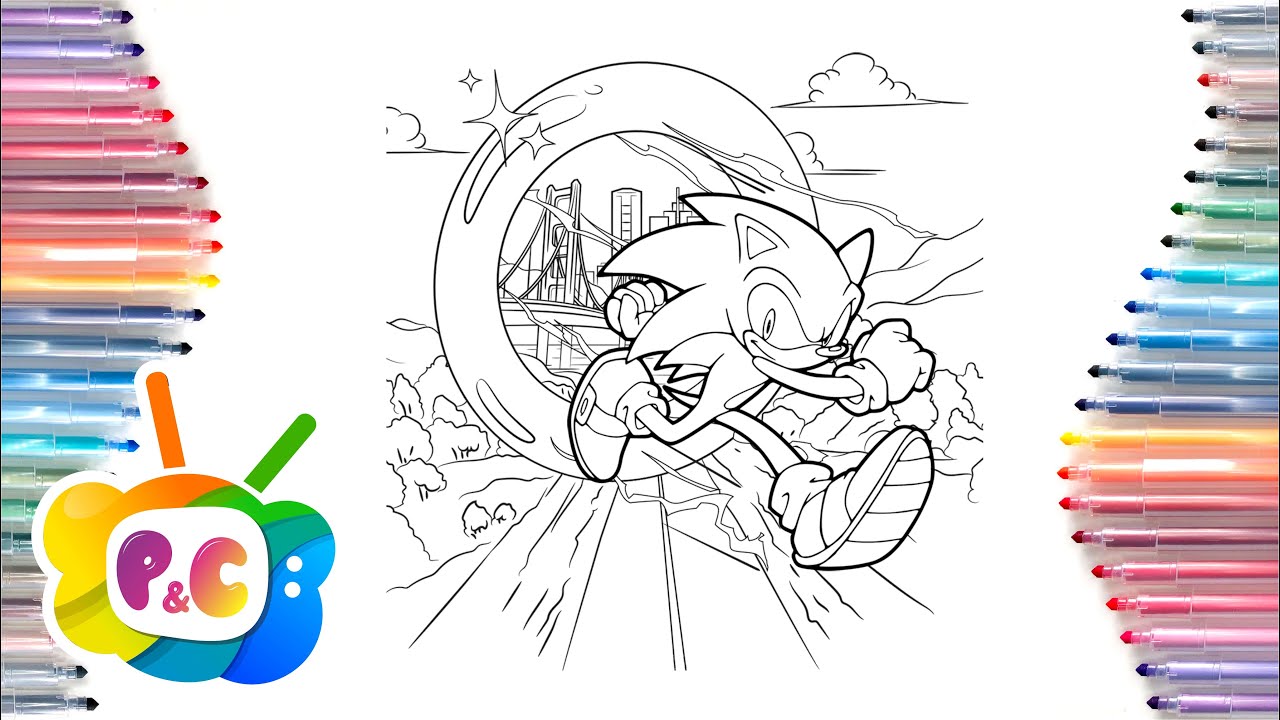 Sonic the hedgehog coloring pagessonic super speed coloringclarx